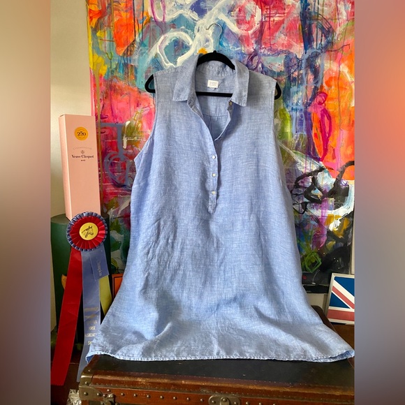 Sigrid Olsen Dresses & Skirts - Beautiful SIGRID OLSEN 100% Linen Summer Seasonal Tunic Dress Top Blouse XL XXL